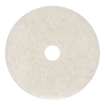 Boardwalk BWK4017NAT 17 in. Diameter Natural Burnishing Floor Pads - White (5/Carton)