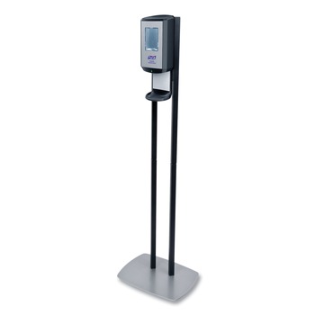 PURELL 7416-DS 1200 ml 13.5 in. x 5 in. x 28.5 in. CS6 Hand Sanitizer Floor Stand with Dispenser - Graphite/Silver