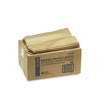 HOSPECO KL 7.5 in. x 3 in. x 10.5 in. Napkin Receptacle Liners - Brown (500/Carton)