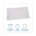 Low-Density Trash Bags | Boardwalk H8046TWK 40 in. x 46 in. 45 gal. 0.9 mil Linear Low Density Industrial Can Liners - White (100/Carton) image number 4