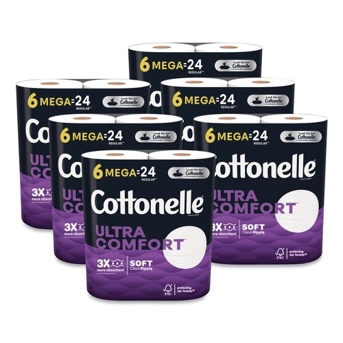 Toilet Tissues | Cottonelle 55707 Ultra ComfortCare 2-Ply Septic Safe Soft Tissue Toilet Paper - White (36/Carton) image number 0