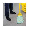 Mop Heads | Boardwalk BWK1200MCT EcoMop Recycled Fiber Looped-End Mop Head - Medium, Green (12/Carton) image number 8