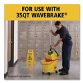 Buckets & Wringers | Rubbermaid Commercial 2064907 WaveBrake 2.0 18 Quart Plastic Dirty Water Bucket - Red image number 7