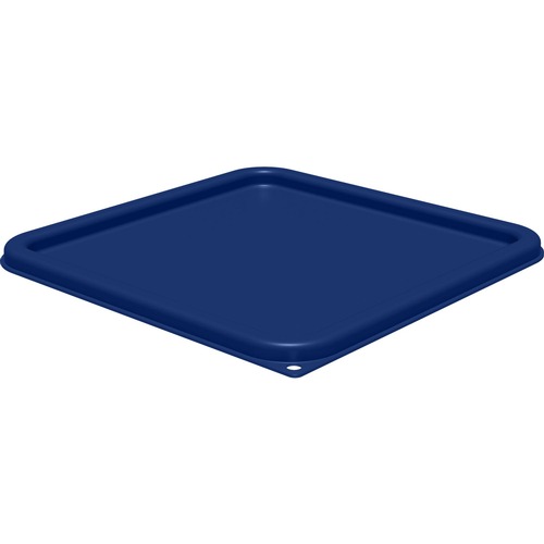 Food Storage Containers & Lids | Carlisle 1197260 11.38 in. x 11.38 in. x 0.63 in. Squares Food Storage Container Lid - Blue image number 0