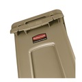Indoor Waste Receptacles | Rubbermaid Commercial FG354060BEIG 23 Gallon Rectangular Plastic Slim Jim Receptacle with Venting Channels - Beige image number 5