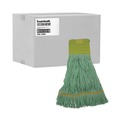 Mop Heads | Boardwalk BWK1200MCT EcoMop Recycled Fiber Looped-End Mop Head - Medium, Green (12/Carton) image number 0