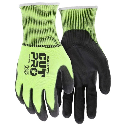 Gloves & Glove Accessories | MCR Safety 9277PUL Cut Pro Gloves - Large/Black/Lime (1-Dozen) image number 0