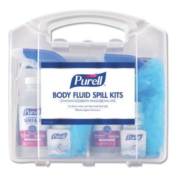 PURELL 3841-01-CLMS 4.5 in. x 11.88 in. x 11.5 in. One Clamshell Case Body Fluid Spill Kit (1/Carton)