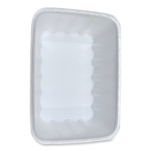 Food Containers & Lids | GEN 42WH 8.75 in. x 6.32 in. x 2.25 in. #42K Meat Trays - White (252/Carton) image number 0