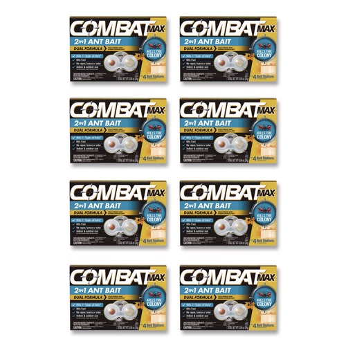 Insecticides | Combat 23400 07172 Max 2-in-1 Ant Bait (8/Carton) image number 0