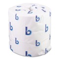 Toilet Tissues | Boardwalk 6155B 4.5 in. x 4.5 in. 2-Ply Septic Safe Toilet Tissue - White (96/Carton) image number 2