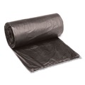 Low-Density Trash Bags | Boardwalk H4823RKKR01 10 Gallon 0.35 mil 24 in. x 23 in. Perforated Roll Low-Density Waste Can Liners - Black (50 Bags/Roll, 10 Rolls/Carton) image number 0