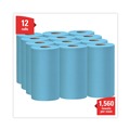 Perforated Roll & Hand Towels | WypAll 35411 X60 9.8 in. x 13.4 in. Cloths - Small, Blue (130/Roll, 12 Rolls/Carton) image number 2