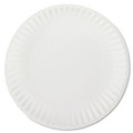 Plates | AJM Packaging Corporation 10100 9 in. Diameter Paper Plates - White (100/Pack) image number 3