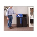 Indoor Waste Receptacles | Rubbermaid Commercial 2078967 Sustain 15 gal Metal/Plastic Decorative Refuse with Recycling Lid - Black image number 6