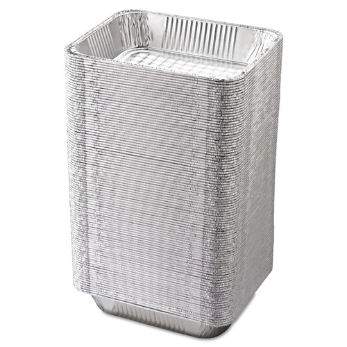 Steam Table Parts | Handi-Foil 32135 10.38 in. x 12.75 in. Half-Size Deep Aluminum Steam Table Pans (100/Carton) image number 0