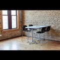 Indoor Seating | Safco 4295BL VY Series Supports Up to 350 lbs. 30.5 in. Seat Height Sled Base Bistro Chair - Black/Silver Base image number 2