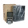 Food Containers & Lids | Pactiv Corp. YHLB09030000 SmartLock 9 in. x 9.5 in. x 3.25 in. Foam Hinged Lid 3-Compartment Container - Black (150/Carton) image number 0