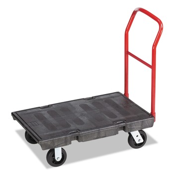 PLATFORM TRUCKS | Rubbermaid Commercial FG440300BLA 24 in. x 36 in. 1000 lbs. Capacity Heavy-Duty Platform Truck Cart - Black