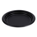 Plates | Boardwalk BWKPLTHIPS6BL 6 in. Diameter Hi-Impact Plastic Dinnerware Plate - Black (1000/Carton) image number 0