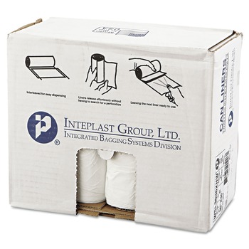 LOW DENSITY TRASH BAGS | Inteplast Group WSL3036XHW 30 Gallon.8 mil 30 in. x 36 in. Low Density Can Liner - White (200/Carton)