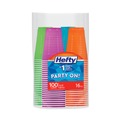 Cups | Hefty C21637 16 oz. Easy Grip Disposable Plastic Party Cups - Assorted Colors (100/Pack) image number 2