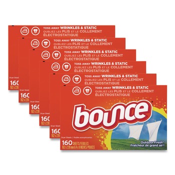 Bounce 80168 Fabric Softener Sheets (6/Carton)