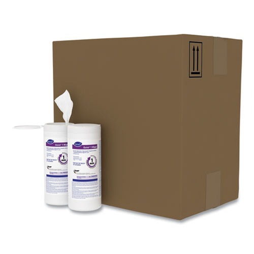 Cleaning Cloths & Wipes | Diversey Care 100850922 Oxivir 7 in. x 8 in. 1-Ply 1 Wipes (60/Canister, 12 Canisters/Carton) image number 0