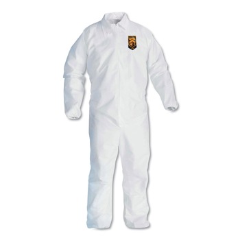 Ansell 44314 A40 Elastic Wrists/Ankles Coveralls - X-Large, White (25/Carton)