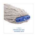Mop Heads | Boardwalk BWKCM22024 24 oz. Lie-Flat Head Cotton Fiber Mop Heads - White (12/Carton) image number 7