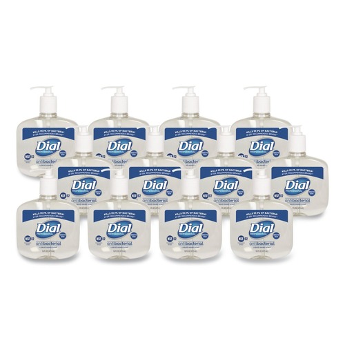 Hand Soaps | Dial Professional DIA 80784 16 oz. Antibacterial Liquid Hand Soap for Sensitive Skin - Light Floral Scent (12/Carton) image number 0
