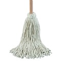 Mops | Boardwalk BWK132C #32 White Cotton Head 54 in. Natural Wood Handle Handle/Deck Mop (6/Pack) image number 3