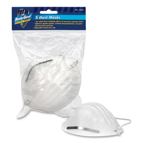 Face Masks | BodyGear 13259-001 BodyGear Dust Mask (5/Pack) image number 0