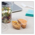 Food Containers & Lids | Dart PF35C2 3.6 in. Diameter x 1.3 in. Height Plastic Cup Insert - Clear (1000/Carton) image number 4