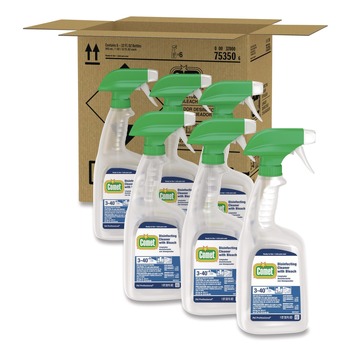 Comet 75350 32 oz. Plastic Spray Bottle Disinfecting Cleaner with Bleach - Fresh Scent (6/Carton)