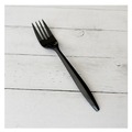 Disposable Forks | Boardwalk BWKFORKBLPP Plastic Fork Mediumweight Polypropylene Cutlery - Black (1000/Carton) image number 3