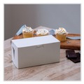 Bakery Boxes & Containers | SCT 1549 9 in. x 5 in. x 4 in. Standard Paper One-Piece Non-Window Bakery Boxes - White (250/Bundle) image number 2