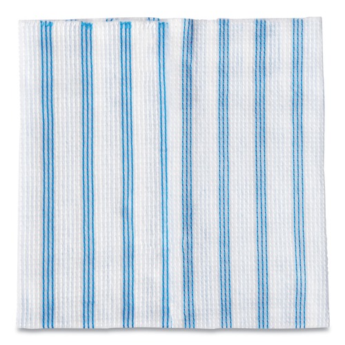 Cleaning Cloths & Wipes | Rubbermaid Commercial HYGEN 2134283 12 x 12 Disposable Microfiber Cleaning Cloths - Blue/White Stripes (600/Carton) image number 0