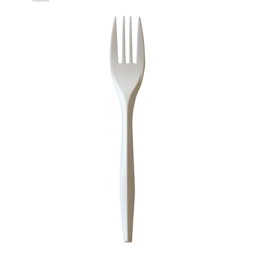 Disposable Forks | Boardwalk BWKFORKPPMW 5.51 in. Mediumweight Polypropylene Plastic Fork Cutlery - White (1000/Carton) image number 0