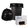 Low-Density Trash Bags | Boardwalk H8048EKKR01 40 in. x 48 in. 45 gal. 1 mil Recycled Low-Density Polyethylene Can Liners - Black (100/Carton) image number 1
