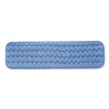 Mop Heads | Rubbermaid Commercial FGQ41100BL00 24 in. Long Split Nylon/Polyester Blend Microfiber Wet Room Pads - Blue (12/Carton) image number 1