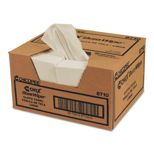 Cleaning Cloths & Wipes | Chicopee 8710 VeraClean 12 in. x 13 in. 1/4-Fold Critical Cleaning Wipes with Smooth Texture - White (400/Carton) image number 0