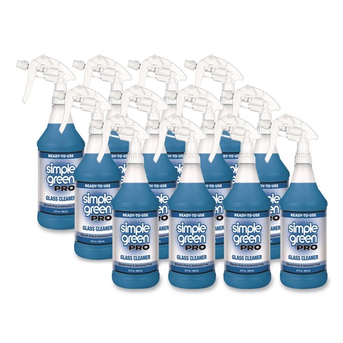 Disinfecting & Cleaning Solutions | Simple Green 1110101201032 32 oz Ready-To-Use Pro Glass Cleaner (12/Carton) image number 0