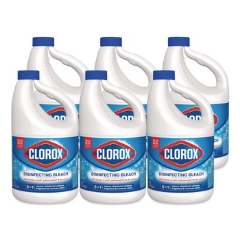 Clorox CLO32263 81 oz. Bottle Concentrated Regular Disinfecting Bleach (6/Carton)