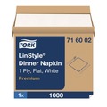 Dinner Napkins | Tork 716002 1-Ply 15 in. x 16 in. LinStyle Dinner Napkin - White (1000/Carton) image number 1