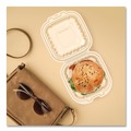 Perforated Roll & Hand Towels | Dart 60PPHT1 6.31 in. x 6.31 in. x 3 in. ProPlanet Microwaveable Hinged Plastic Containers - Clear (300/Carton) image number 6