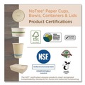 Food Containers & Lids | World Centric BO-NT-24W 5.9 in. x 2.4 in. 24 oz. No Tree Wide Paper Sugarcane Bowls - Natural (300/Carton) image number 2