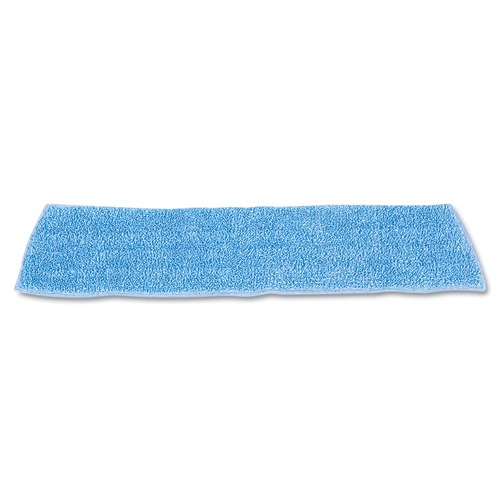Mop Heads | Rubbermaid Commercial FGQ40900BL00 Economy 18 in. Microfiber Wet Mopping Pads - Blue (12/Carton) image number 0