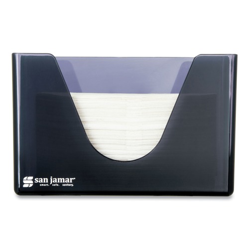 Towel Dispensers | San Jamar T1720TBK 11 in. x 4.38 in. x 7 in. Countertop Folded Towel Dispenser - Black Pearl image number 0