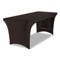 Table Covers & Skirts | Iceberg 16541 iGear 30 in. x 72 in. Polyester/Spandex Fabric Table Cover - Black image number 1